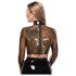 LATEX - priesvitný latexový top (priesvitno-čierny) - S-L