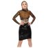 LATEX - priesvitný latexový top (priesvitno-čierny) - S-L