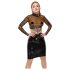 LATEX - priesvitný latexový top (priesvitno-čierny)