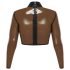 LATEX - priesvitný latexový top (priesvitno-čierny) - S-L