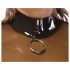 LATEX - priesvitný latexový top (priesvitno-čierny) - S-L
