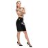 LATEX - latexová midi sukňa (čierna)