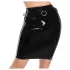 LATEX - latexová midi sukňa (čierna) - 2XL