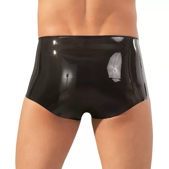 LATEX - boxerky s návlekom na penis - čierna - L/XL