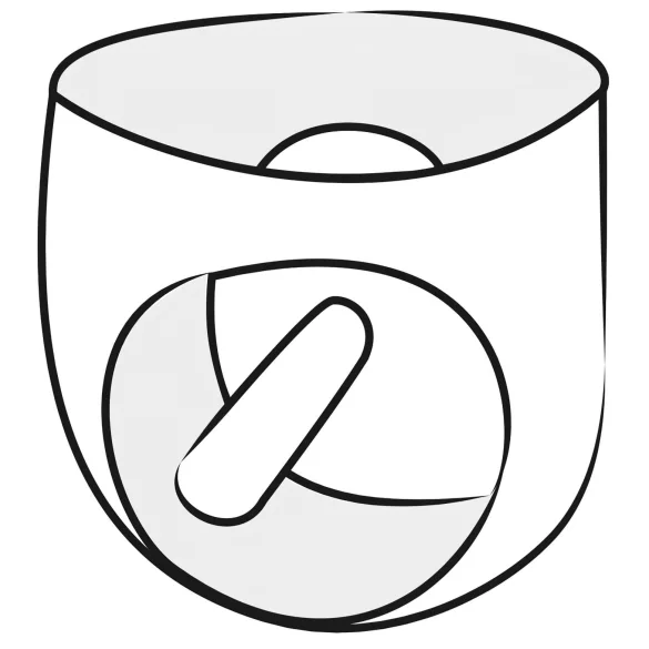 LATEX - pánske slipy s vnútorným análnym dildom a penisom - čierne - L