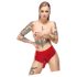 LATEX - realistické dildo so základňou (červené)