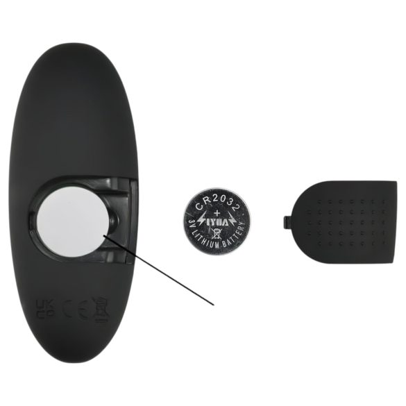 Mrow - análny vibrátor s diaľkovým ovládaním a svetlom - čierny