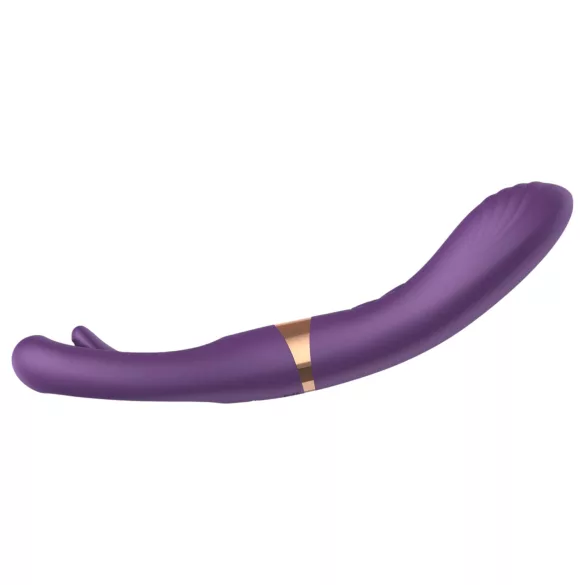 Funny Me Dual - vibračný stimulátor klitorisu s jazýčkom - akumulátor, fialový