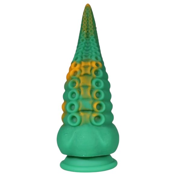 OgazR Octopuss - dildó s prísavkami - 21 cm (zeleno-žltý)