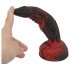 OgazR Hell Dong - ryhované dildo - 20 cm (červená)