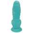 OgazR Morský had - vrúbkované dildo - 17 cm (modro-biele)