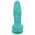 OgazR Morský had - vrúbkované dildo - 17 cm (modro-biele)