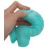 OgazR Morský had - vrúbkované dildo - 17 cm (modro-biele)