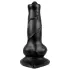 Animalorny - psí dildo - 12 cm - čierna