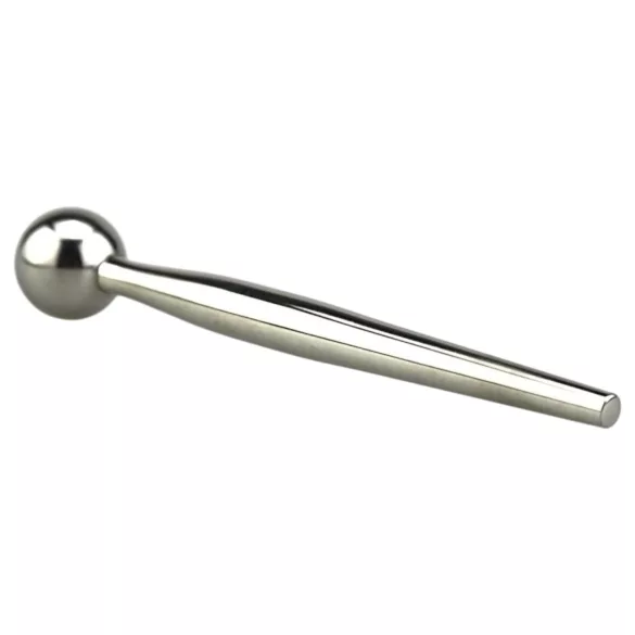 FukR - dilatátor do penisu s guľôčkami - kovový - 8 cm - strieborný