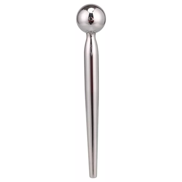 FukR - dilatátor do penisu s guľôčkami - kovový - 8 cm - strieborný