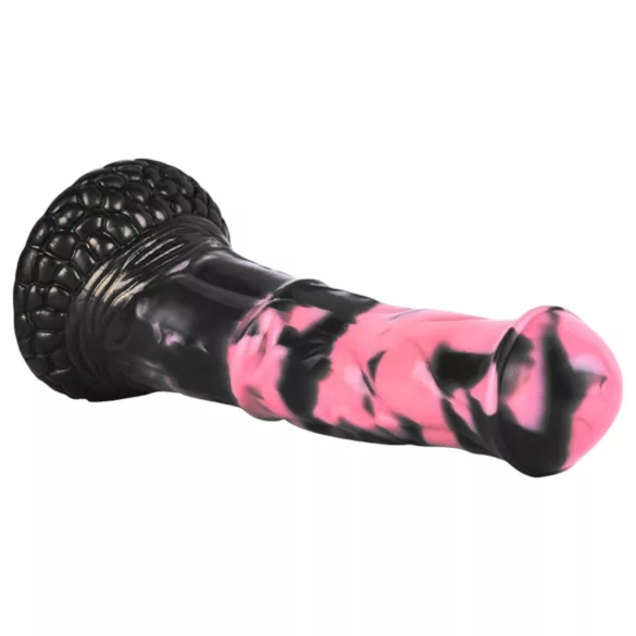 Bad Horse - silikónový konský penisa dildo - 18 cm (čierno-ružové)