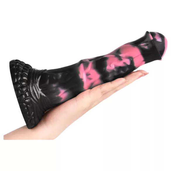 Bad Horse - silikónový konský penisa dildo - 18 cm (čierno-ružové)