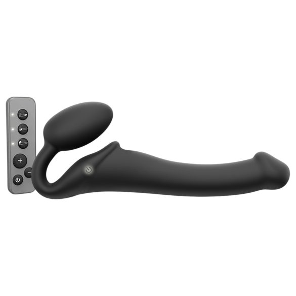 Strap-on-me M - pripínací vibrátor - stredná veľkosť (čierny)