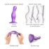 Strap-on-me Curvy M - zakrivené dildo s prísavkou (fialová)