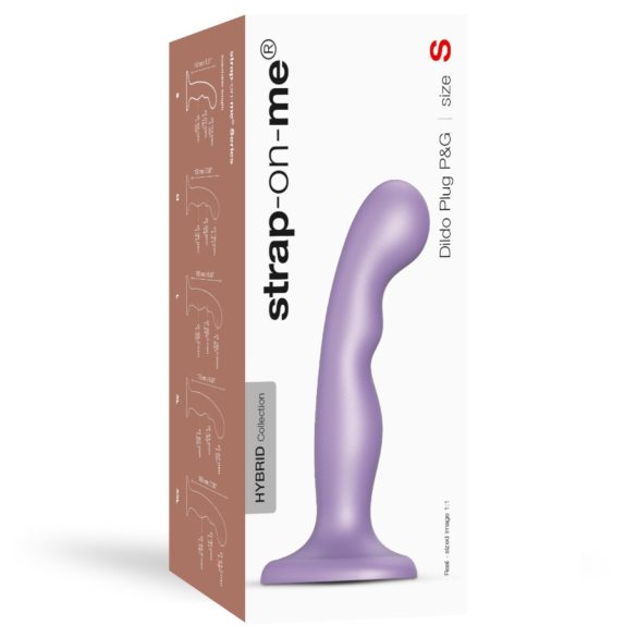 Strap-on-me - dildo pre páry - ohnuté, s prísavkou - fialové