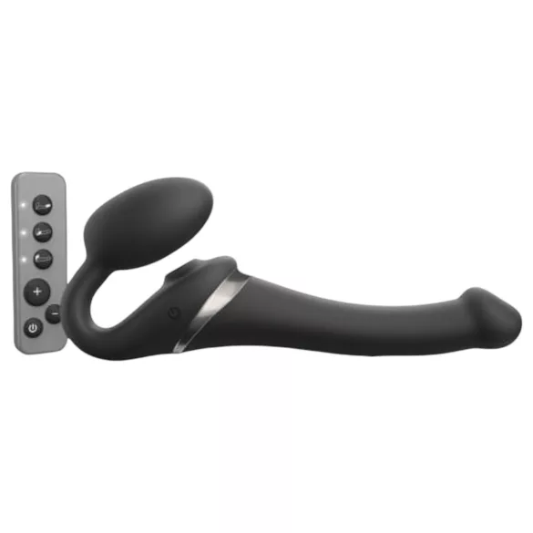 Strap-on-me - pripínací vibrátor s tlakovými vlnami - čierny