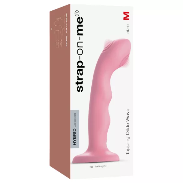 Strap-on-me M - vodotesný, pulzujúci G-bod vibrátor (ružový)