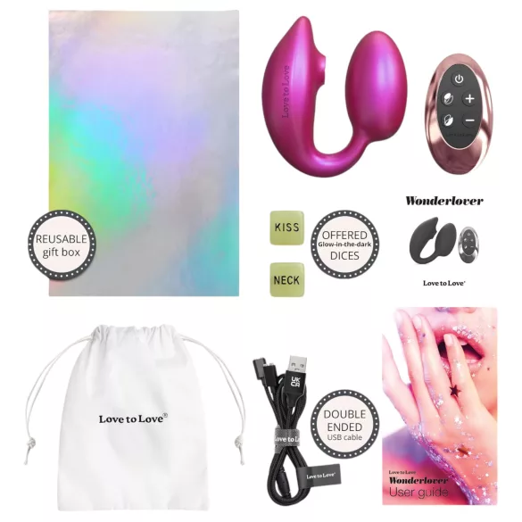 Wonderlover - G-bod vibrátor a klitorisu (kovový ružový)