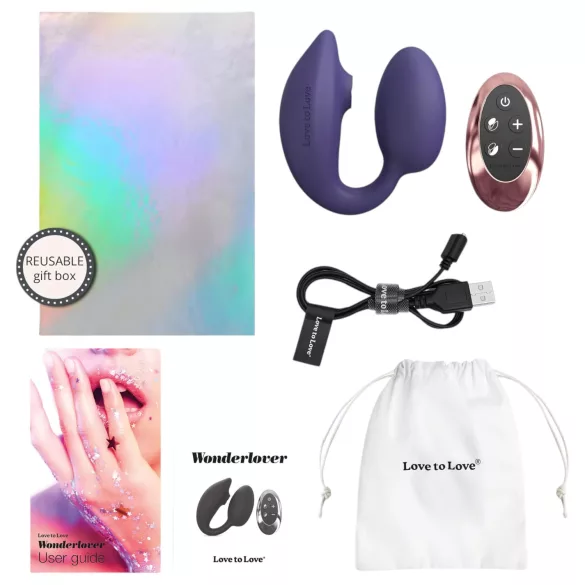 Love to Love Wonderlover - stimulátor klitorisu a bodu G (tmavo fialová)