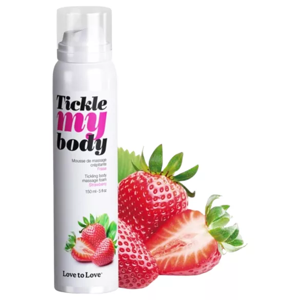 Tickle my body - masážna pena - jahoda - 150ml