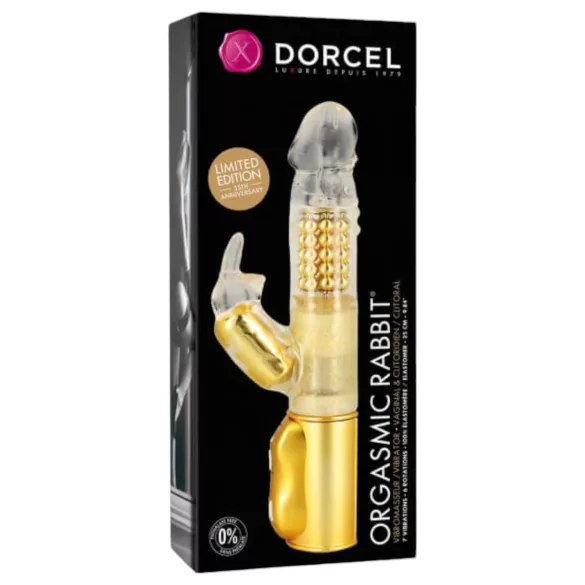 Dorcel Orgasmic Rabbit - vibrátor s klitorálnym ramenom (zlatý)