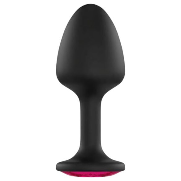 Dorcel Geisha Ruby XL - análny kolík s ružovým kameňom (čierny)