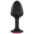 Dorcel Geisha Ruby XL - análny kolík s ružovým kameňom (čierny)