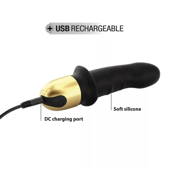 Dorcel Mini Lover 2.0 - nabíjací, G-bod vibrátor (čierno-zlatý)