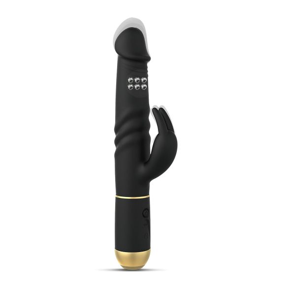 Dorcel - vibrátor s pohyblivým klitorisovým stimulátorom - čierny