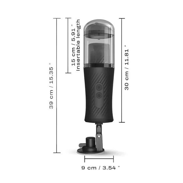 Dorcel Thrust Blow - automatický masturbátor - tlačidlový, čierny
