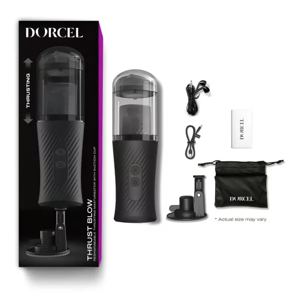 Dorcel Thrust Blow - automatický masturbátor - tlačidlový, čierny