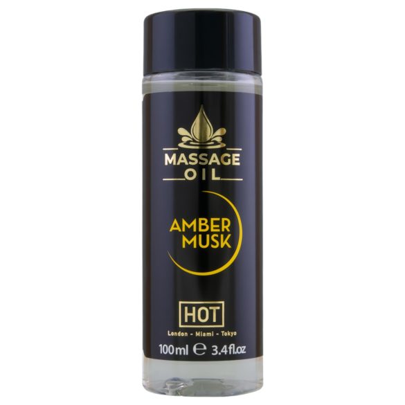 HOT - masážny olej na telo - ambra pižmo - 100 ml