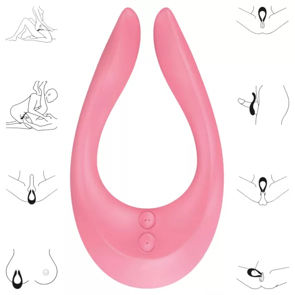 Satisfyer Endless Joy - vibračný stimulátor pre páry - dobíjací - ružový