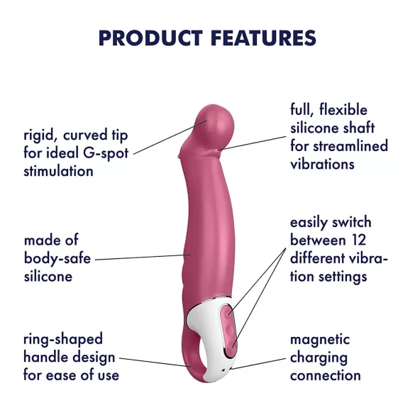 Satisfyer Petting Hippo - vibrátor na bod G - nabíjateľný, vodotesný - ružový