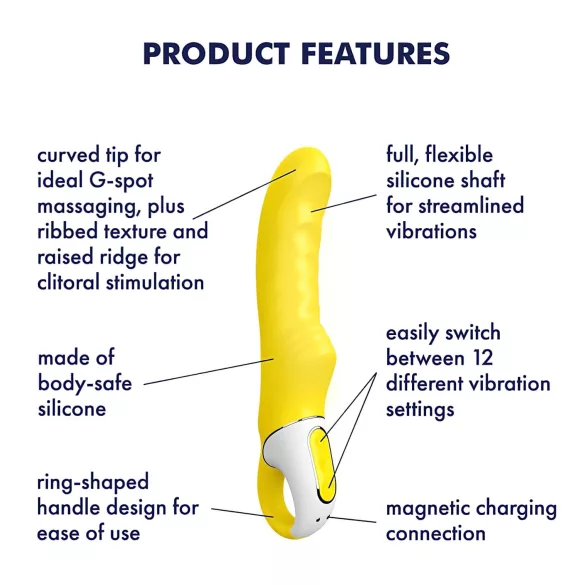 Satisfyer - vibrátor na G bod - vodeodolný - žltý