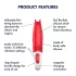 Satisfyer Power Flower - vibrátor na dobíjanie - vodotesný - červený