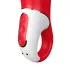 Satisfyer Power Flower - vibrátor na dobíjanie - vodotesný - červený