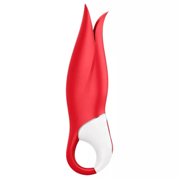 Satisfyer Power Flower - vibrátor na dobíjanie - vodotesný - červený