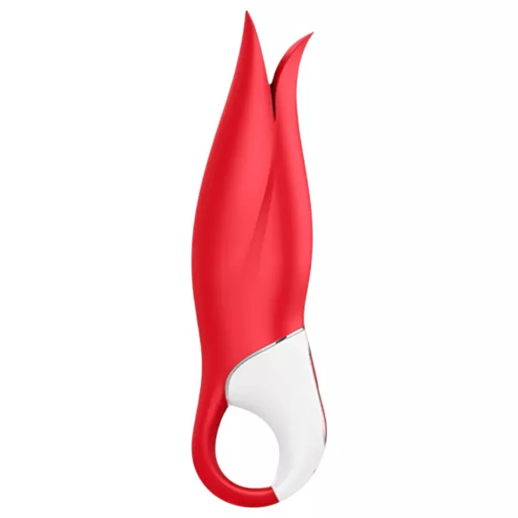 Satisfyer Power Flower - vibrátor na dobíjanie - vodotesný - červený