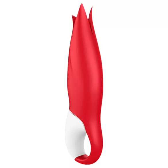 Satisfyer Power Flower - vibrátor na dobíjanie - vodotesný - červený