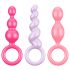 Satisfyer Booty Call - análny plug set - farebný (3-dielny)