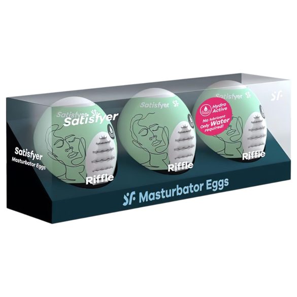 Satisfyer Egg Riffle - sada masturbátorov vajíčko (3 ks)