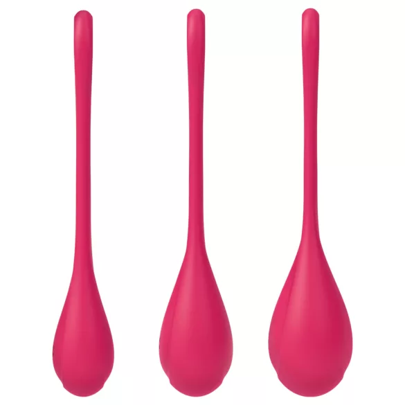 Satisfyer - venušine guličky sada - 3 kusy - červená