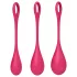 Satisfyer - venušine guličky sada - 3 kusy - červená